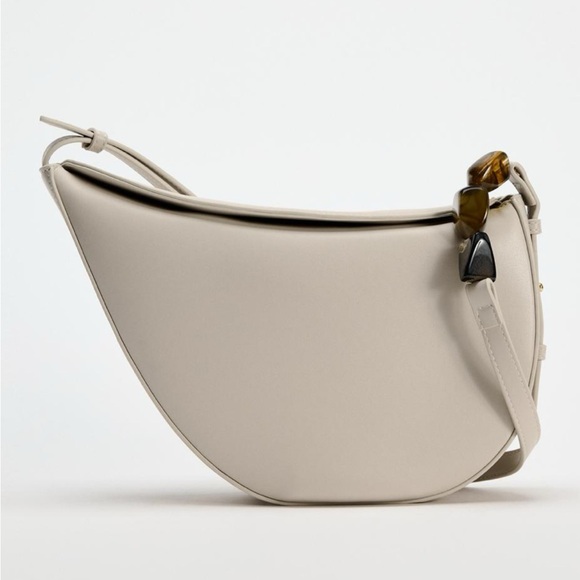 NWT Zara Beaded Asymmetrical Crossbody Bag - Picture 6 of 12